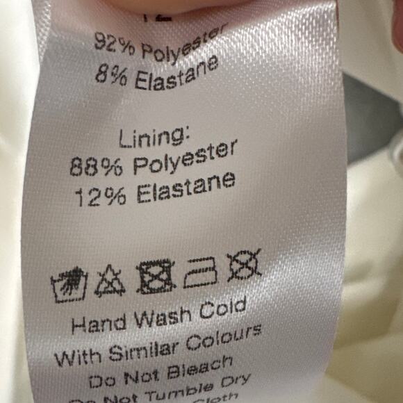 Lavish Alice Cut-Out Detail Blazer Dress With Pearl Trim White Size 8 NWT Glam - Picture 9 of 10